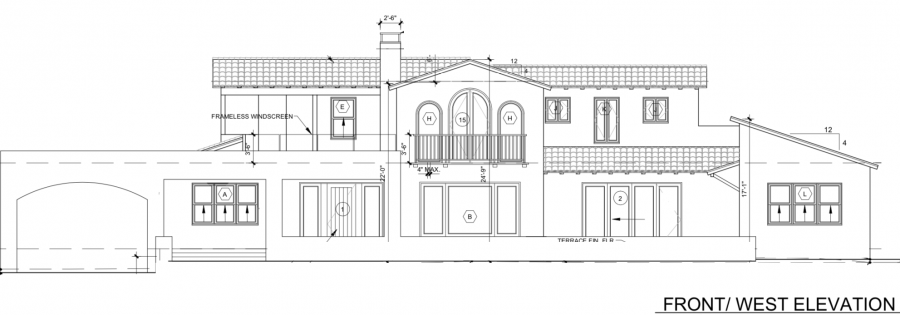 Winter West Elevation