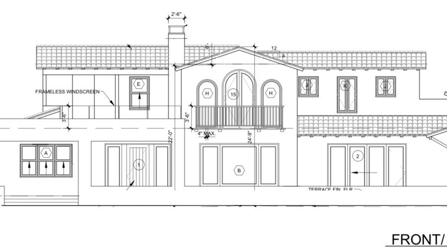 Winter West Elevation